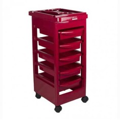 CARRITO AUXILIAR MULTIFUNCIONAL CHLOE ROJO BIFULL